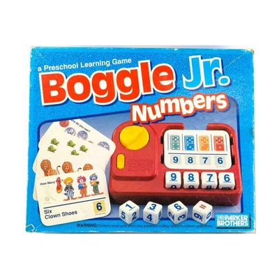 Parker Bros Boardgame Boggle Jr. Numbers Box Fair/VG+ - Image 1 of 2