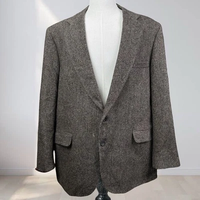 Alexander Lloyd Tweed Executive Blazer Men 48L Houndstooth Flecked Speckled Wool - Image 1 of 4