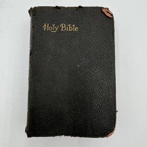 Vintage Holy Bible KJV Thomas Nelson Leather Pocket 32mo 1903 New York Inscrited - Bild 1 von 9