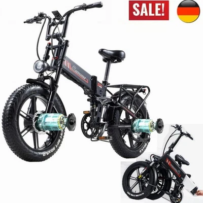 TESMOTO Mountainbike Klapprad Elektrofahrrad eBike 20 Zoll 2000W Dual Motor Pedelec 20Ah