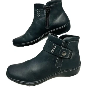 Clarks Collection Damen Cora Rae Leder Bootie schwarz 7,5 M Top Zustand - Bild 1 von 9