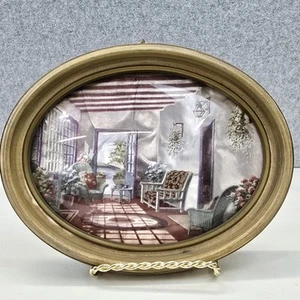 PETER WATSON’S STUDIO CONVEX GLASS WALL HANGINGS ART Foil Paint Style MCM Decor - Picture 1 of 5