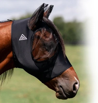 Target Small Cob Black Fly Mask With Mesh Ears And Forelock Opening For Horses - Image 1 of 2