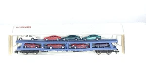 Fleischmann N-Scale 8291 K 4-Axle Double-Deck Car Transport Wagon Loaded LN/Box - Picture 1 of 3