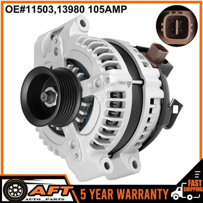 NEW Alternator For Acura TSX 2.4L 04-08 CSX 2.0L 06-08 Honda Accord 03-07 13980 - Image 1 of 4
