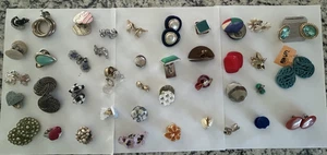 Vintage Ohrring Set 41 Paar meist Clip On verschiedene Stile Retro Boho Modeschmuck - Bild 1 von 14
