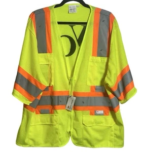Gilet di sicurezza 3C Products SV5300 ANSI/ISEA Classe 3 maglia alta vis taglia 2XL abbigliamento da lavoro - Foto 1 di 5