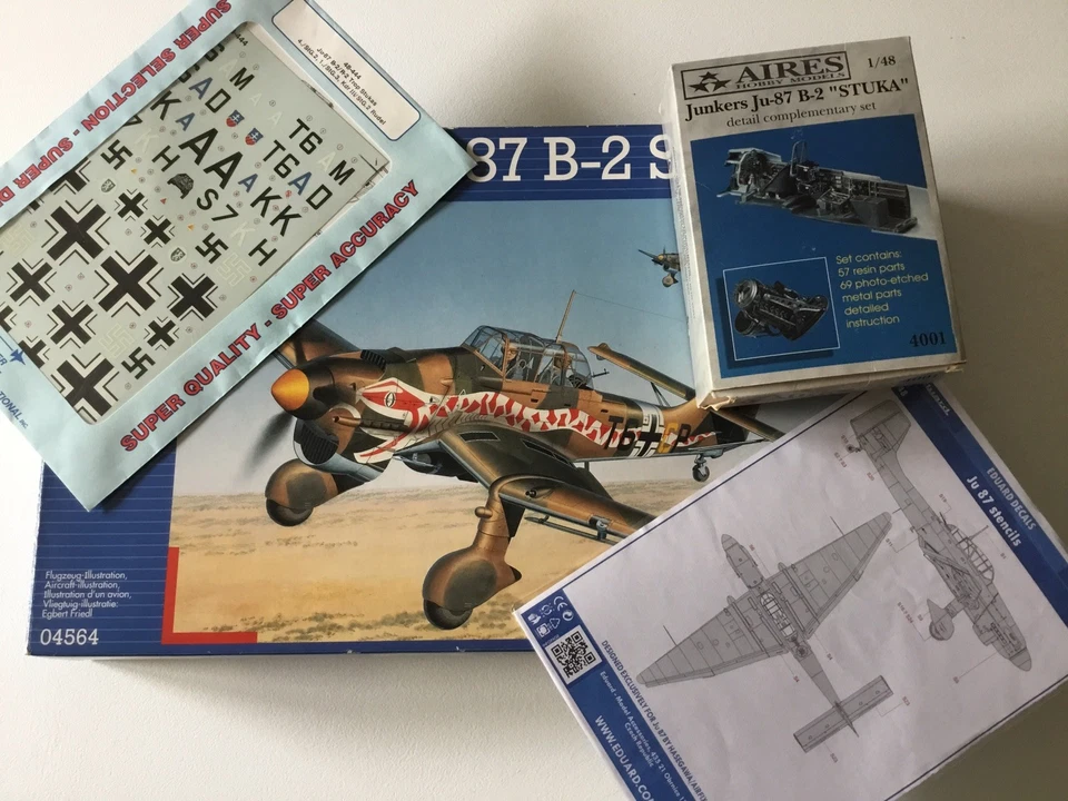 Revell  1/48 Ju 87 B2 + Aires + Superscale +Eduard (Leggi Bene) - Immagine 1 di 4