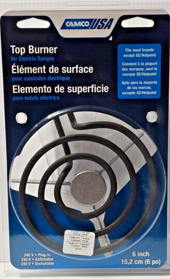 CAMCO 00143 Economy Electric Range Top Burner 6"