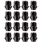 16x Black Ford Focus Replacement Alloy Wheel Nuts, M12 x 1.5 19mm Hex OE Style