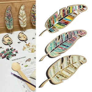 Stained Glass Craft Mosaic Kit Bright Feather DIY Mosaic Kit for Adults/Kids NEW - Picture 1 of 11