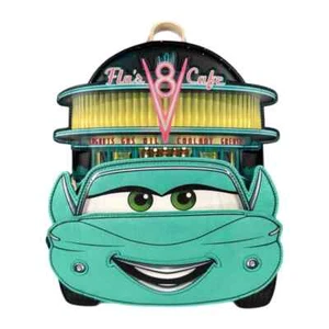 Loungefly Pixar Cars FLO V8 Cafe Mini Backpack Glow-in-the-Dark Exclusive - Picture 1 of 6