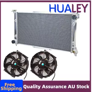2Row Aluminum Radiator+Fan For Subaru Legacy Brighton GT L LS H4 95-99 2.2L 2.5L - Picture 1 of 8