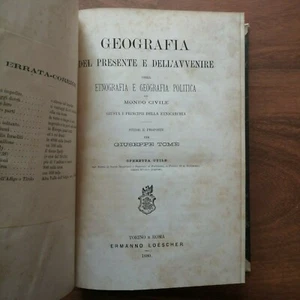 "Geografia del Presente e Dell'Avvenire 3 volumi in 1" Giuseppe Tomè, Loescher - Picture 1 of 5