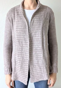 Honey Punch Open Front Cardigan Sweater, Women's Size Small, Beige - Picture 1 of 9