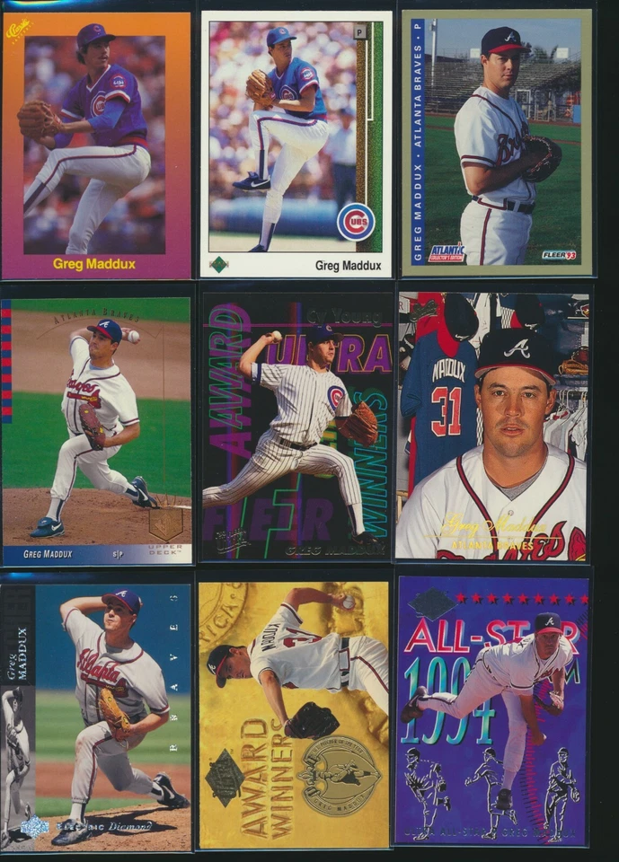 GREG MADDUX Assorted Cards 1988-1994 Pick From List Inserts Base Qty Discount - Image 1 of 1