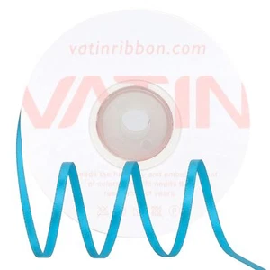 Satin Ribbon with 1/8" x Continuous 50 Yards Double Faced Turquoise Polyester... - Picture 1 of 1