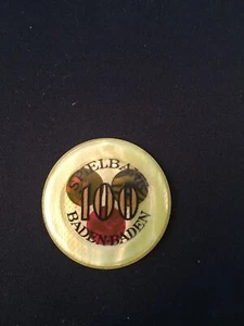 BADEN BADEN casa da gioco casinò casinò JETTON CHIP 100.- DM - Foto 1 di 2