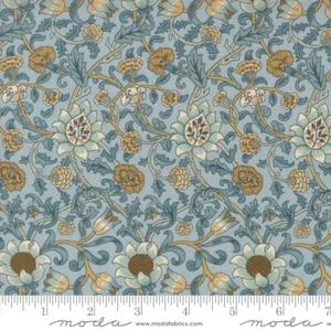 Morris Manor Evenlode Florals Sky Blue by Howard Marcus for Moda 1/2 Yard - Picture 1 of 3