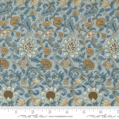 Morris Manor Evenlode Florals Sky Blue by Howard Marcus for Moda 1/2 Yard - Image 1 of 3