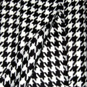 SUPREME HEAVY ACRYLIC FABRIC WINTER JACKET COAT BIG HOUNDSTOOTH BLACK WHITE 44'W - Picture 1 of 27