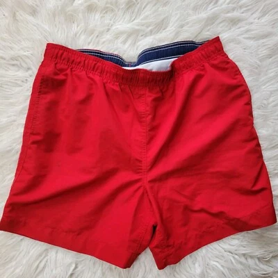 Lands End Mens Size Medium Red Swim Trunks (32-34) Inseam  - Image 1 of 4