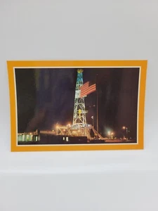 Postal 6X4 vista nocturna de la plataforma de perforación de Parker Drilling Company #182 - Imagen 1 de 2