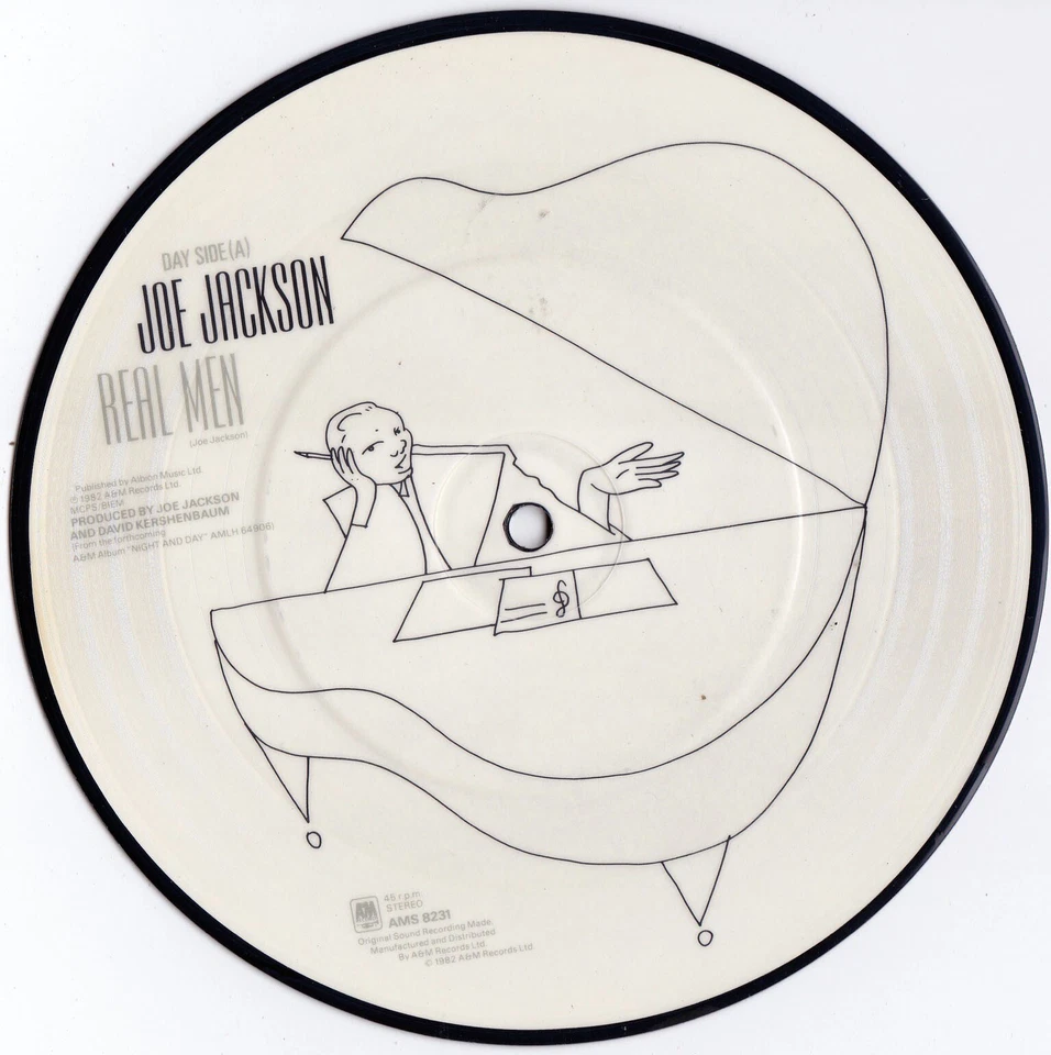 Joe Jackson ORIG UK Picture Disc 7” Real men NM ’82 A&M AMS8231 Newwave - image 1 of 1