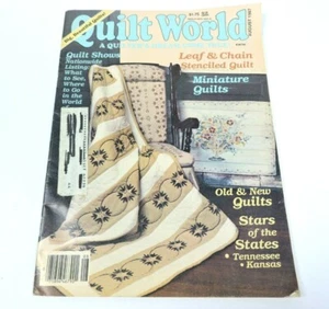 Quilt World Magazine Vintage August 1987 Album Quilts Signature Stenciled - Picture 1 of 9