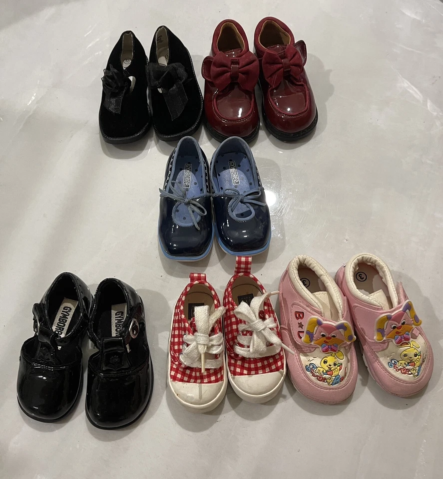 3-5 1/2 Month Baby Girl Shoe Bundle (Gap, Gymboree, Honors, Jumping Jacks) - Image 1 of 1