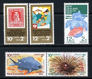 Stamps New Zealand, Scott # B101-B102 and B103-B105 Mint NH, complete sets - Picture 1 of 1