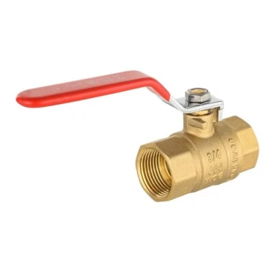 EFIELD 3/4" × 3/4" Female Thread NPT Ball Valve Red Lever Brass Lead Free
