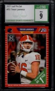 2021 Leaf Pro Set #PS1 Trevor Lawrence RC Rookie Clemson Jaguars CSG 9 MINT 2861 - Picture 1 of 2