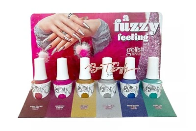 Gelish A FUZZY FEEL Holiday 2024 гель-лак полная коллекция 6 шт. без дисплея - Изображение 1 из 2
