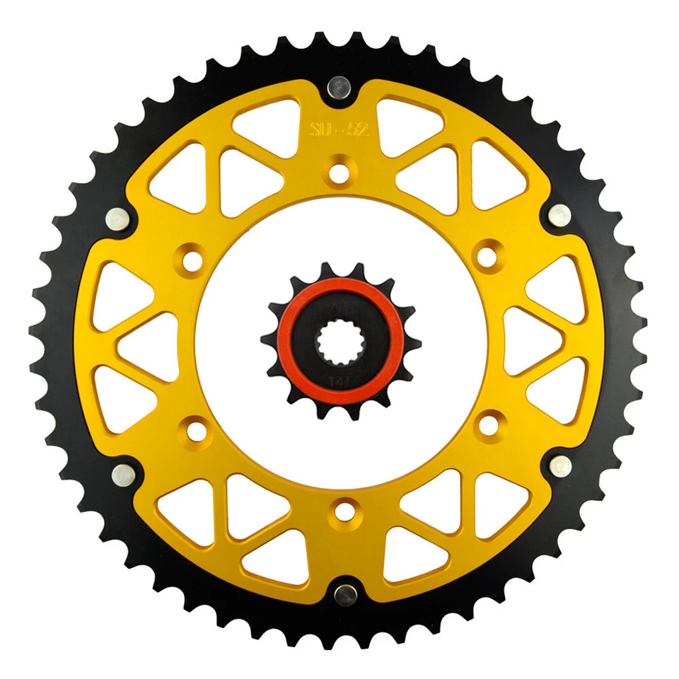 14-52T Front Rear Sprockets For Suzuki DRZ400 E/S/SM 2000-2024 RMZ250 2007-2021 — 第 1/1 张图片