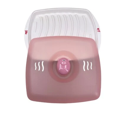 Joie Oink Oink Pig Microwave Bacon Tray w/Splatter Lid Quick Drains Fat - Image 1 of 4