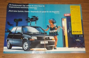 Seltene Werbung RENAULT 5 TIGA Sondermodell - Die Hauptrolle 1989 - Bild 1 von 1
