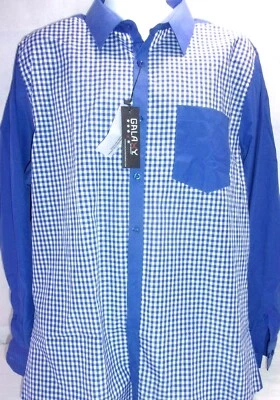 Galaxy by Harvic Mens L/S Plaid Slim Fit Dress Shirt size XL New NWT - Image 1 of 4