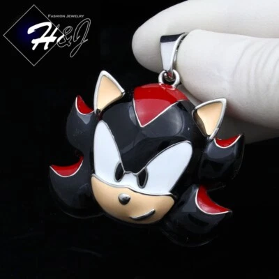 Pingente de desenho animado HIPHOP SHADOW masculino aço inoxidável preto/vermelho 3D*P153 - Imagem 1 de 3
