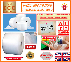 ECC BRANDS BUBBLE WRAP PACKAGING SMALL & LARGE FRAGILE ITEMS STORAGE DELIVERY