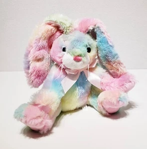 Rare Ganz Sugar Puff Tie Dye Easter Bunny Floppy Ear Stuffed Plush Toy 10" EUC - Picture 1 of 10