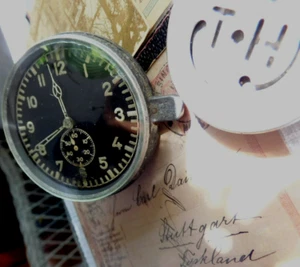 Orig. Wk 2 Borduhr J 30D  7cm Junghans 8 Tage Werk Cockpit  1939  Luftwaffe WW2 - Bild 1 von 18