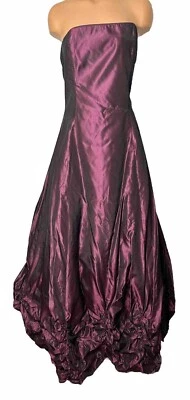Vestido De Colección Y2K Jessica McClintock Millennium 2000 Púrpura Sin Tirantes Fiesta Baile de graduación 11 Foto 1 de 4