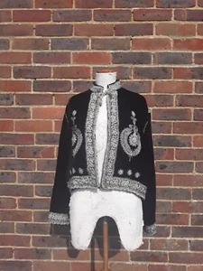 VINTAGE 197Os VELVET EMBROIDERED TURKISH JACKET SIZE 10 - Picture 1 of 7