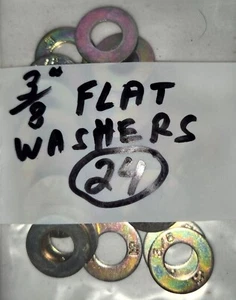 (24) 3/8 Zoll SAE Klasse 8 flache Unterlegscheiben Zink gelb, 24er Pack - Bild 1 von 3
