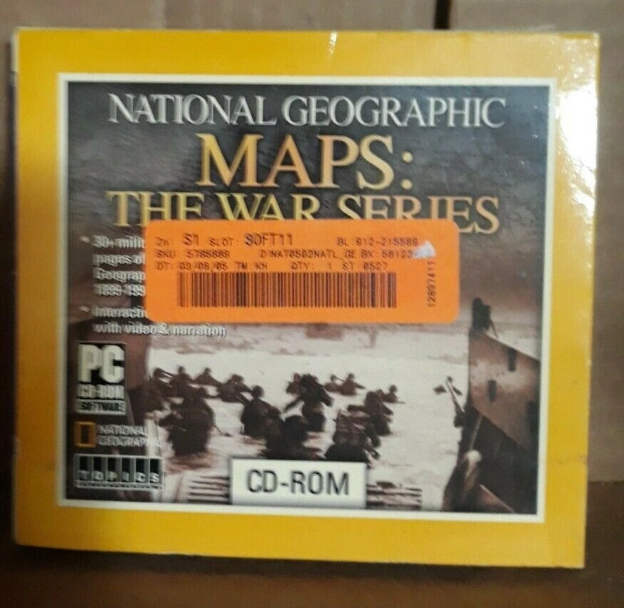 National Geographic War Maps (PC CD) New US Retail Store Edition Sealed - Image 1 of 1