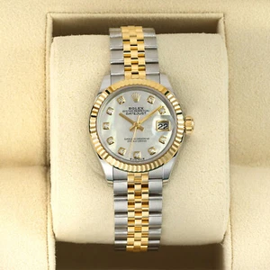 Rolex Lady Datejust 28mm Stainless Steel and Yellow Gold 279173 MOP Diamond - Picture 1 of 9