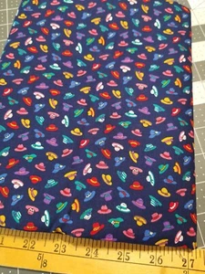 VTG Vintage VIP Cranston Navy Tiny Hat Doll Fabric BTHY Sold By The HALF YARD - Picture 1 of 3