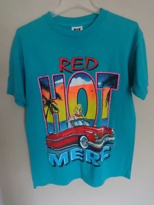 EUC Vintage 1992 Red Hot Merc T-Shirt Men XL USA Made by SSI Classic Mercury Car - Picture 1 of 5