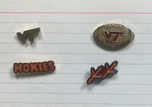 FOUR - VIRGINIA Tech Hokies Themed Logo Lapel Hat Pins - Picture 1 of 5